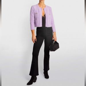 Maje sequin cardigan with pearl buttons